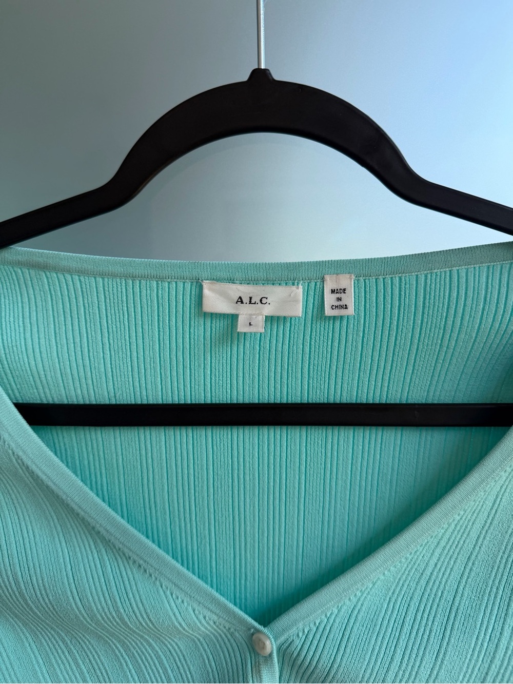 A.L.C Aquamarine Cropped Cardigan - Picture 3 of 8